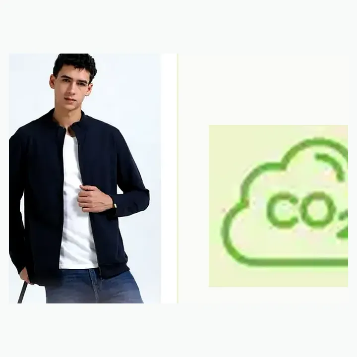 High Neck Jacket (recycled) detail