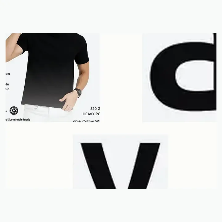 Recycled Poly-Cotton Heavy Sweat Tee – 320 GSM detail