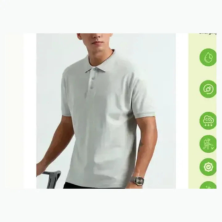 Organic Polo T-shirt detail