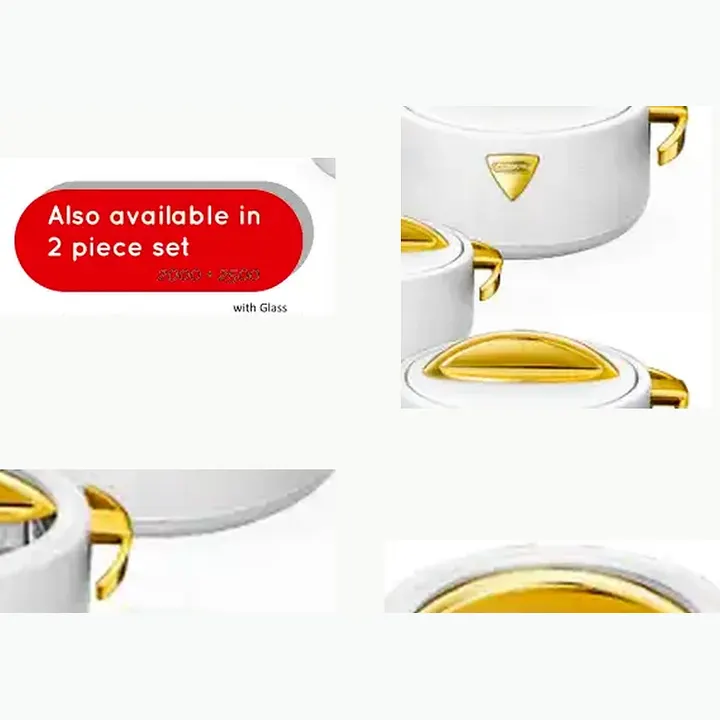Luxury Leather Glass SS Casserole Set