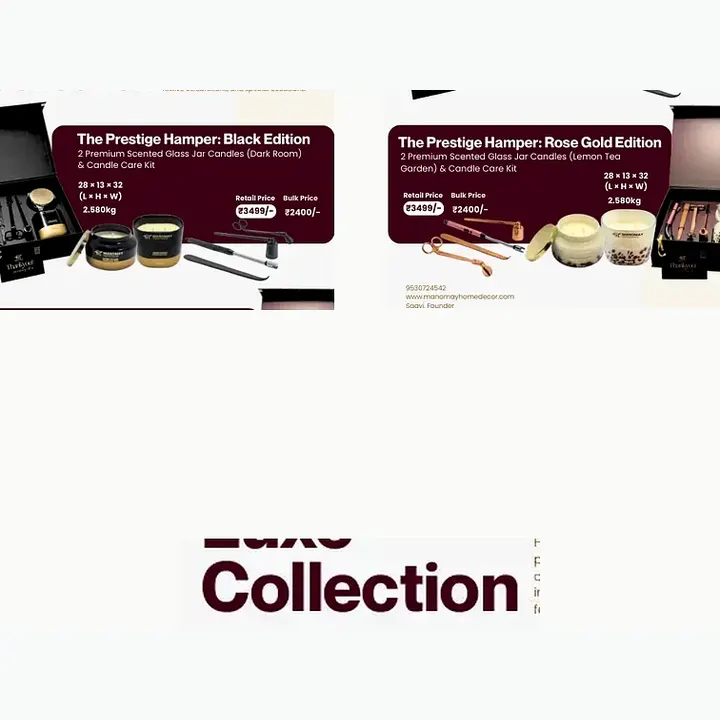candle sets presented in elegant luxury gift boxes.