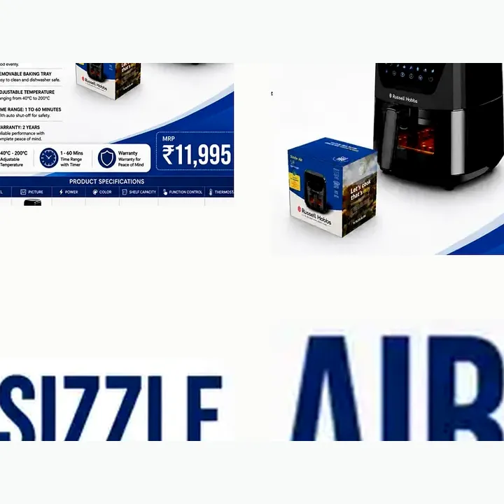 Raf5500 — Sizzle Air Fryer 5.5ltr (1350w)