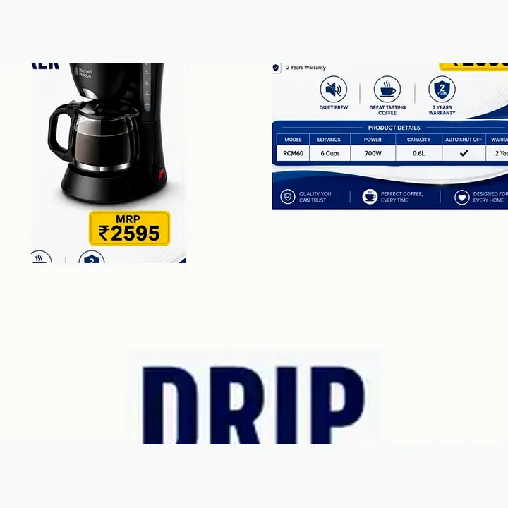 RCM60 — DRIP COFFEE MAKER (600w)