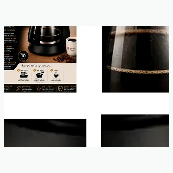 RCM100 — DRIP COFFEE MAKER (1000 w) 8-10 Cups detail