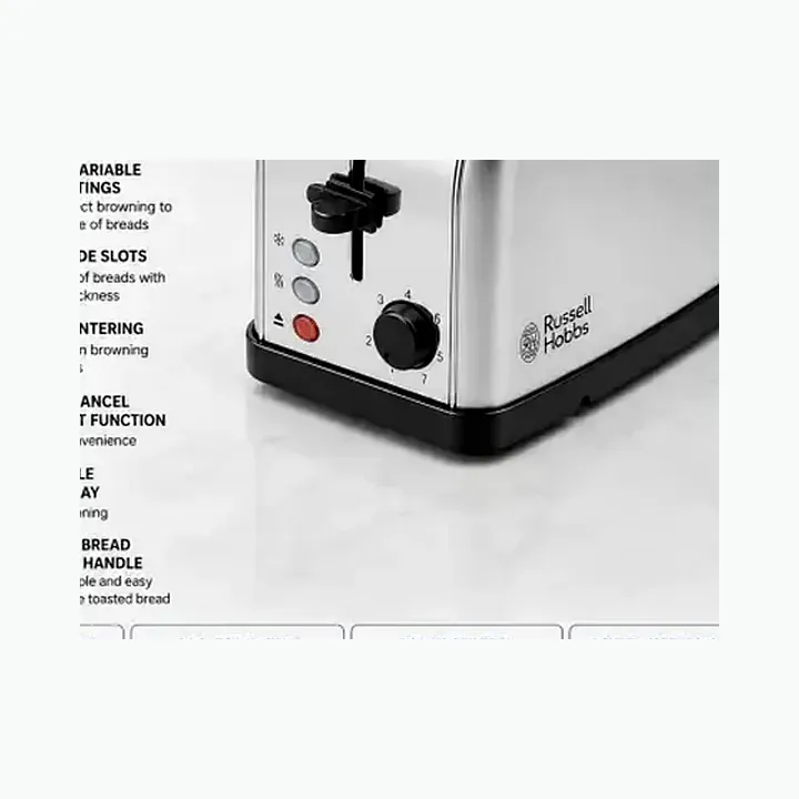 N 18780 — 2 SLICE STEEL TOASTER (720 - 850 w) alternate view