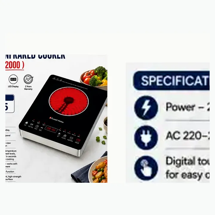 RAPIDO2000 (new) — INFRARED (2000W),LED DISPLAY ,TOUCH CONTROL detail