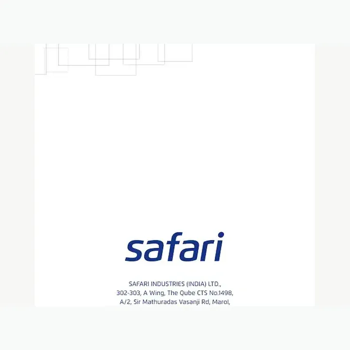 Safari Industries (india) Ltd.,