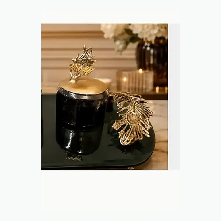 Decorative Jar Set with Leaf Tray alternate view