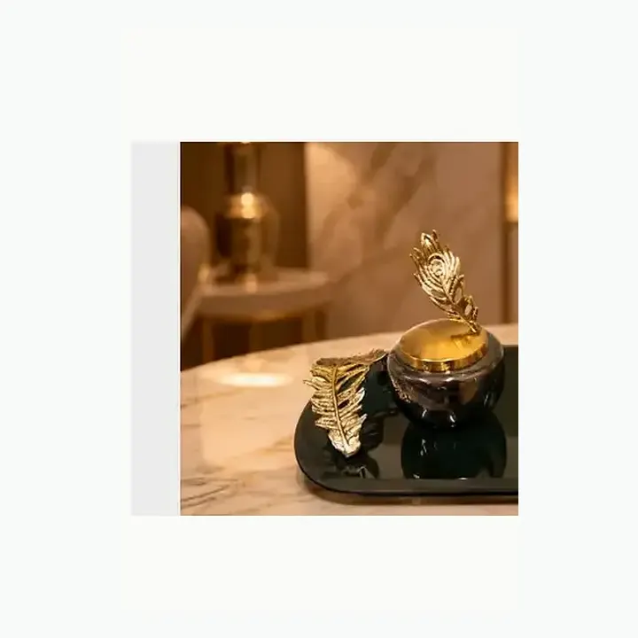Decorative Jar Set with Botanical Accents detail