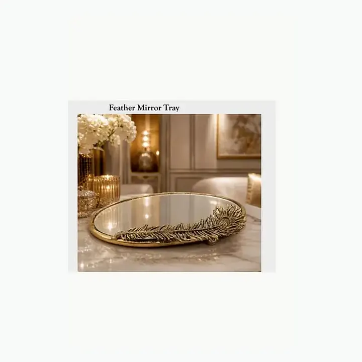 Feather Mirror Tray detail