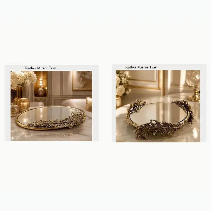 Feather Mirror Tray