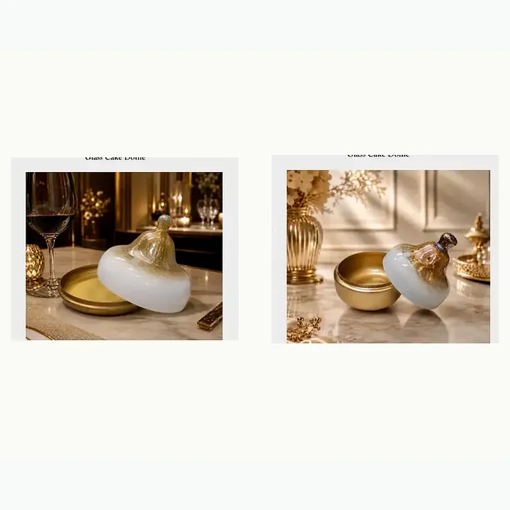 #6430 6x6x8 @499 Glass Cake Dome #6429 11x11x10 @1150 Glass Cake Dome