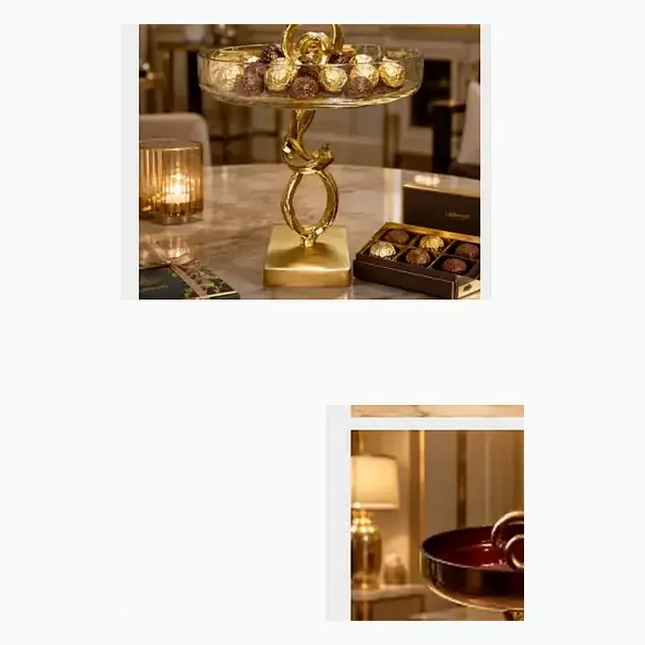 #6383 10x10x11.5 @1095 Harmony Glass Plate with Stand detail