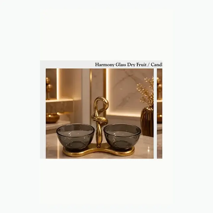 Harmony Glass Dry Fruit / Candle Bowls detail