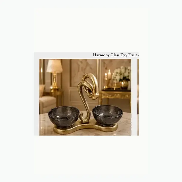 Harmony Glass Dry Fruit / Candle Bowls detail
