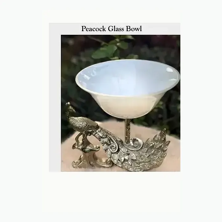 Peacock Glass Bowl alternate view