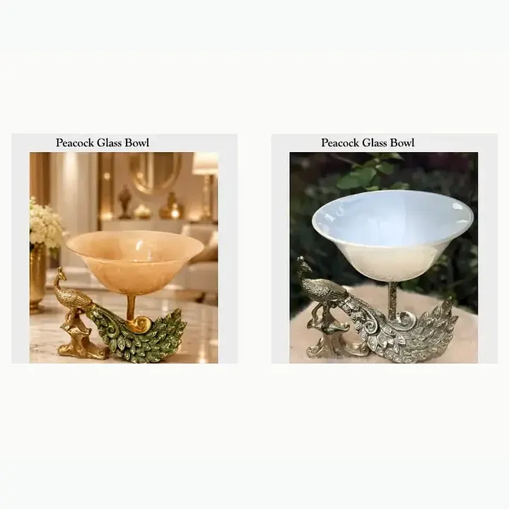 Peacock Glass Bowl