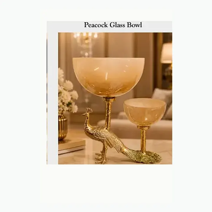 Peacock Glass Bowl alternate view