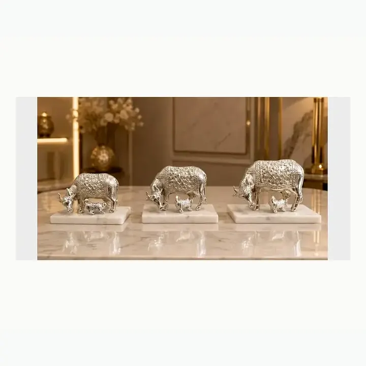 Crystal Kamadhenu Cow Sculptures
