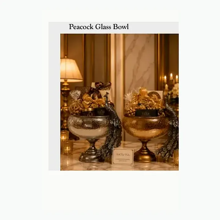 Peacock Glass Bowl alternate view