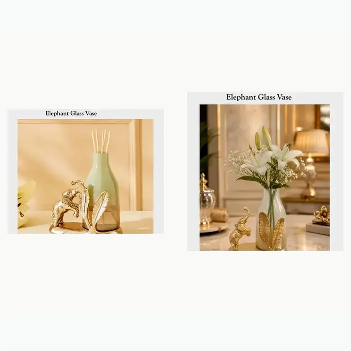 #6318 5.4x3x6 @550 Elephant Glass Vase #6318 A 5.4x3x6 @550 Elephant Glass Vase