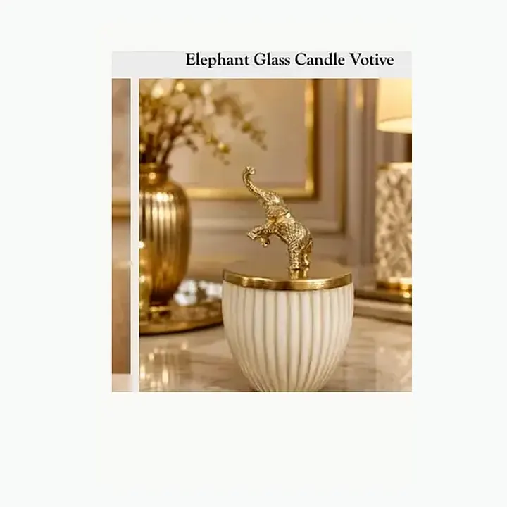 Elephant Glass Candle Votive alternate view