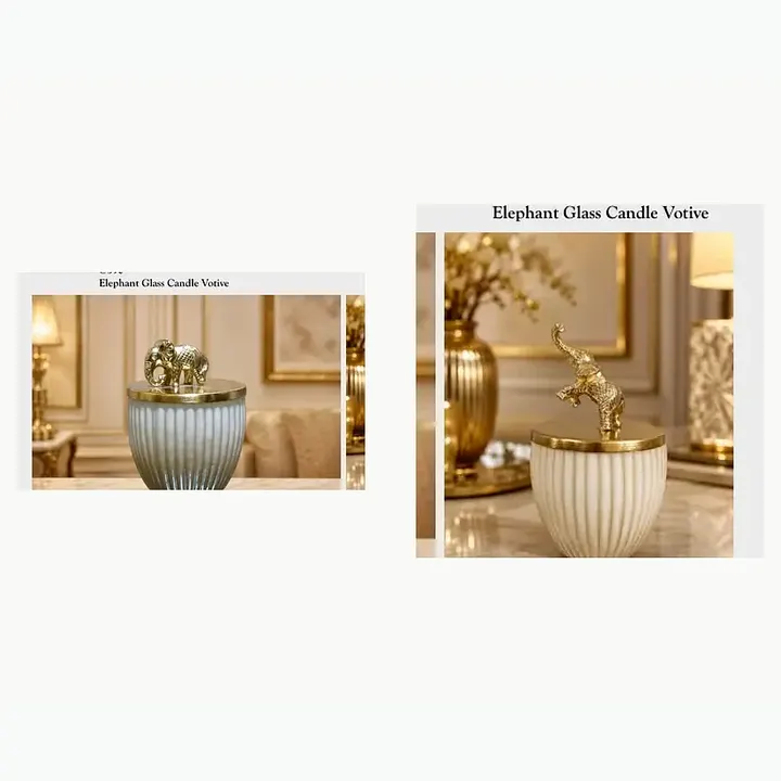 Elephant Glass Candle Votive