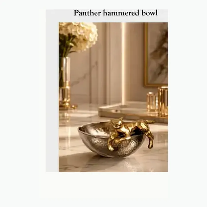 Panther hammered bowl alternate view