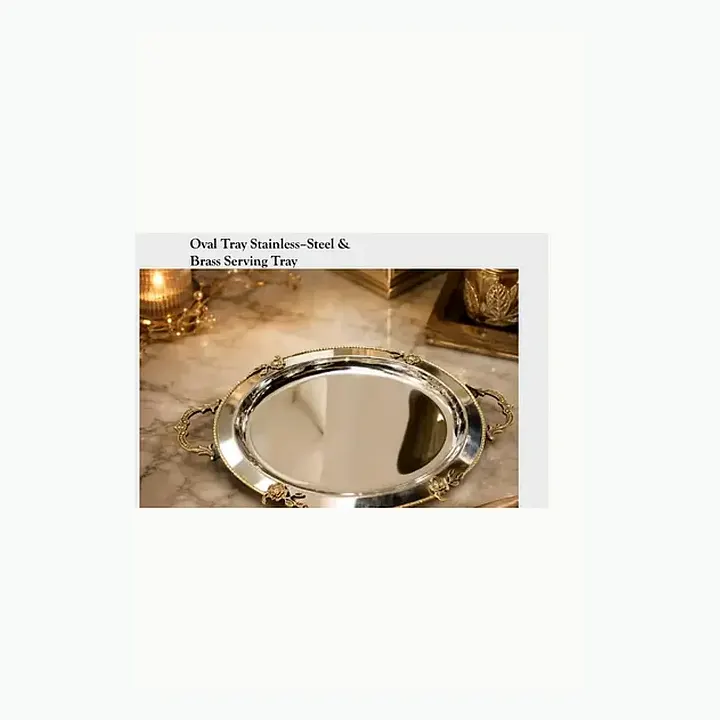 Oval Tray Stainless–Steel & detail