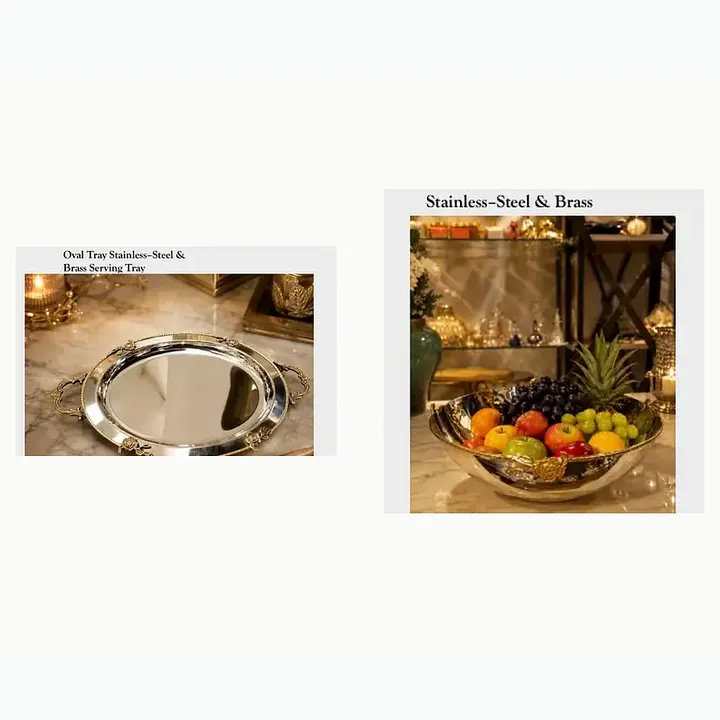Oval Tray Stainless–Steel &