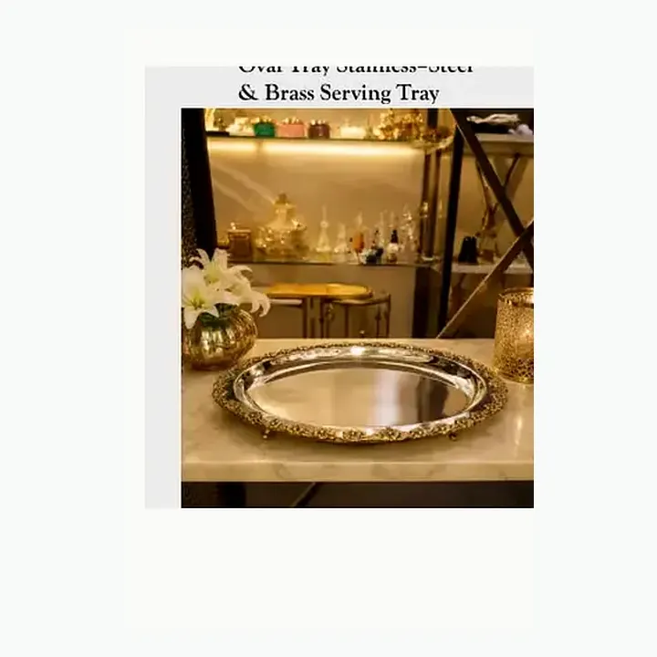 Oval Tray Stainless–Steel & alternate view