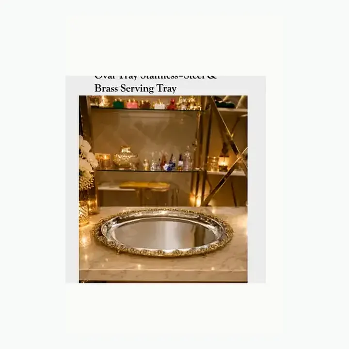 Oval Tray Stainless–Steel & detail