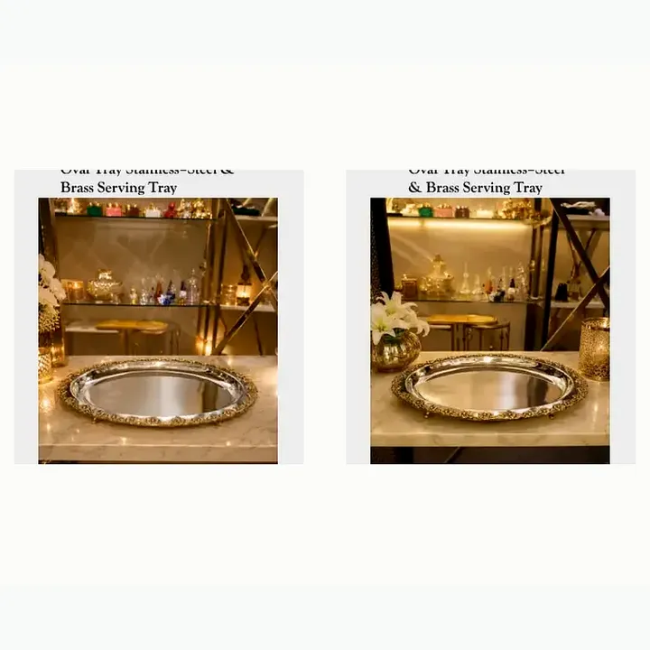 Oval Tray Stainless–Steel &