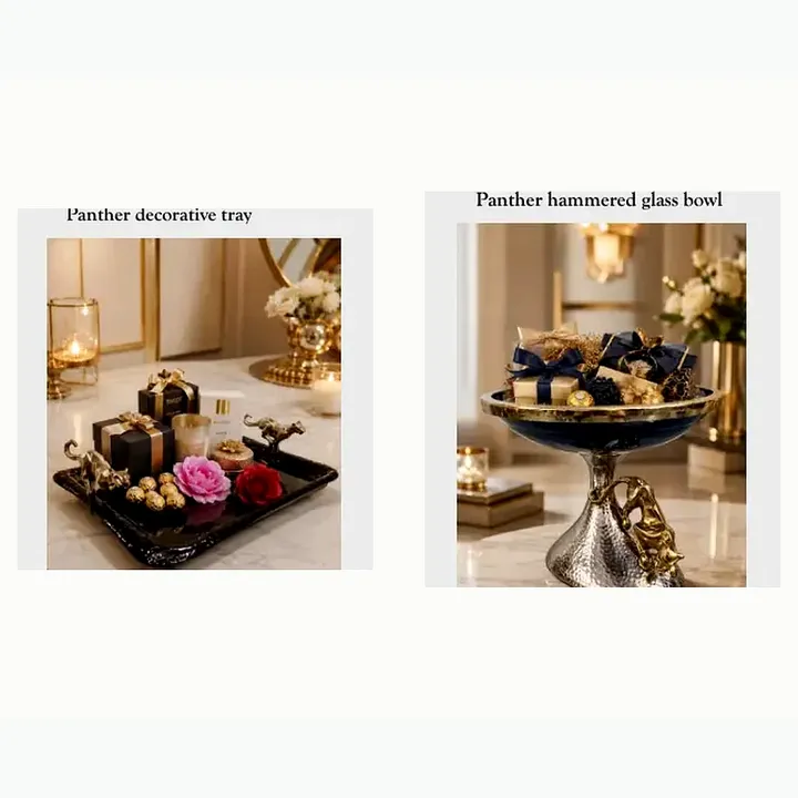 Panther decorative tray