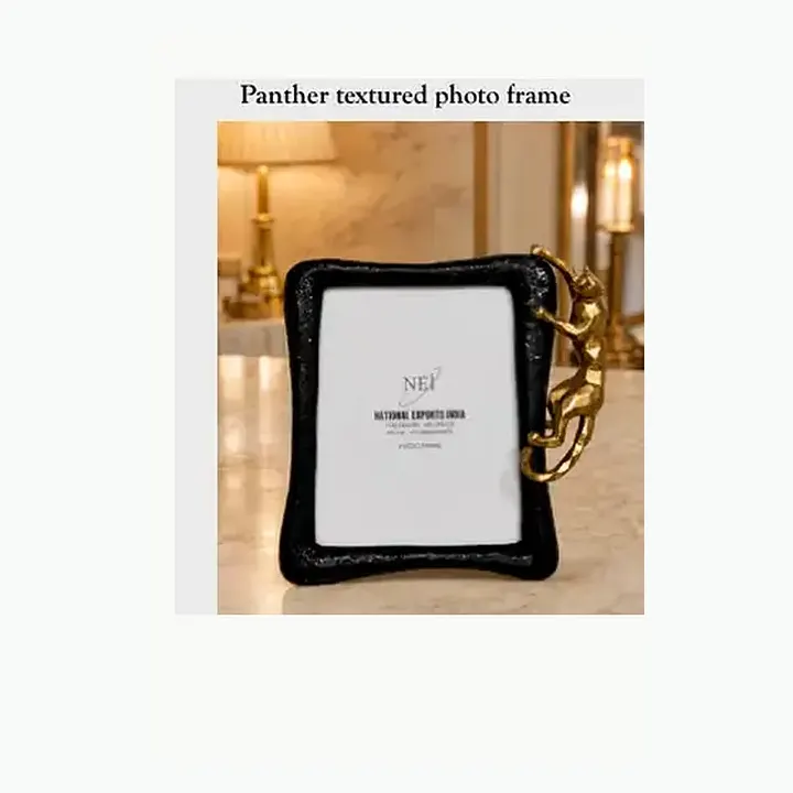 Panther textured photo frame alternate view