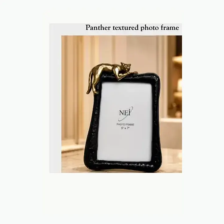 Panther textured photo frame alternate view