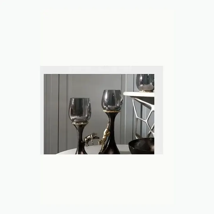 Panther hammered candle holder detail