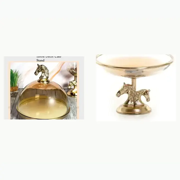 Horse Décor Bowl & Cake Stand Set