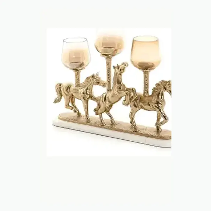 Horse Décor Glass Candle Holder alternate view