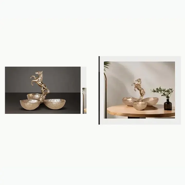 Horse Décor 3-Nut Bowl #6188