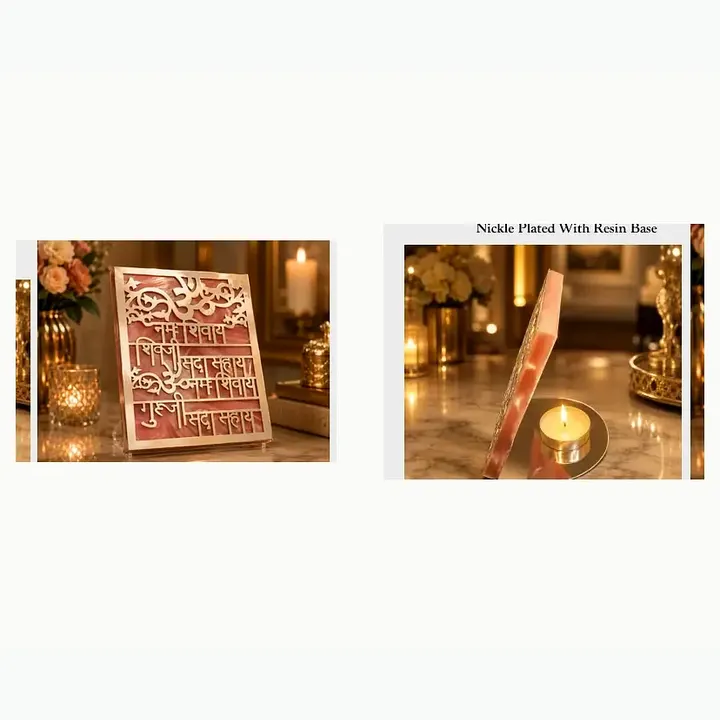 #6363 5x4x5 @ 520 Mantra T-Lite Stainless Steel Nickle Plated With Resin Base