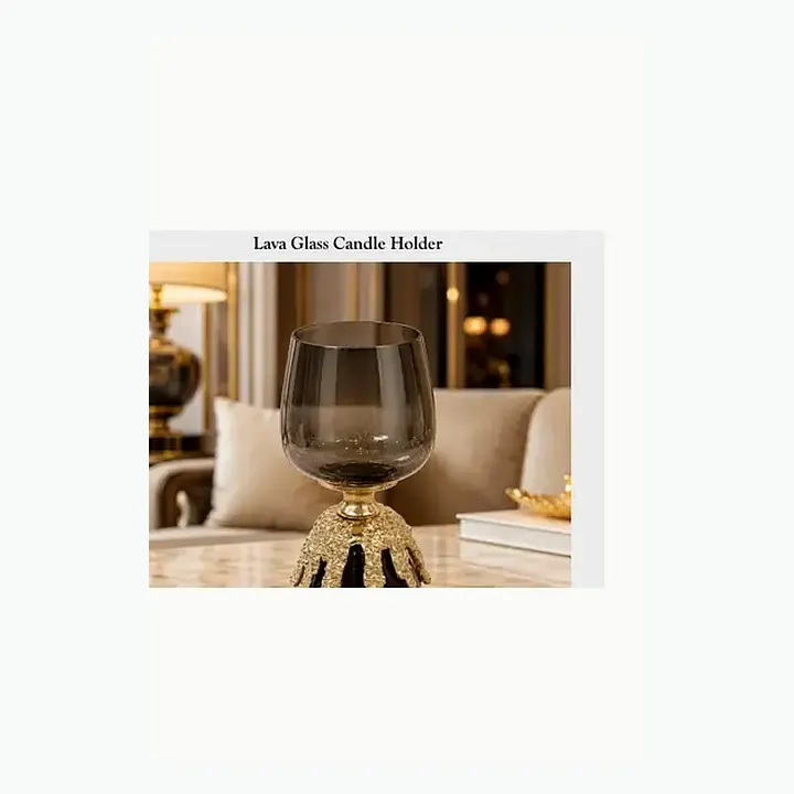 Lava Glass Candle Holder detail