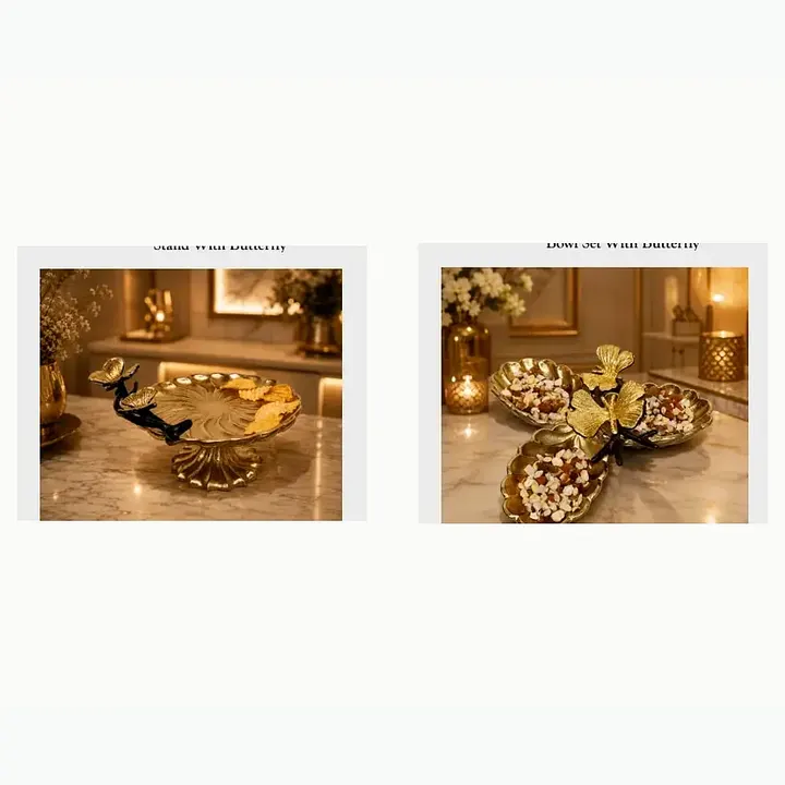 Bowl Set With Butterfly