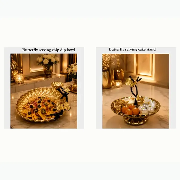 Butterfly serving chip dip bowl