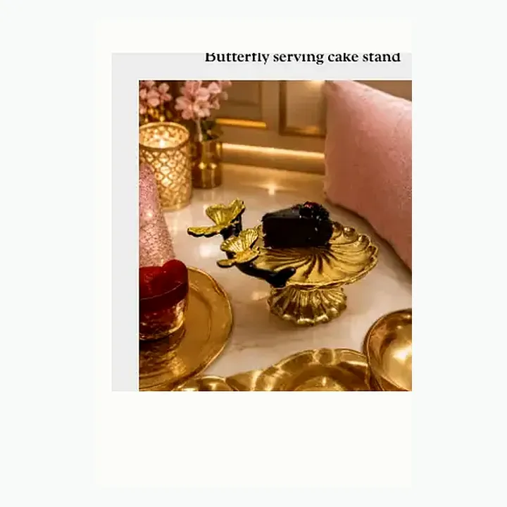 Butterfly serving cake stand alternate view
