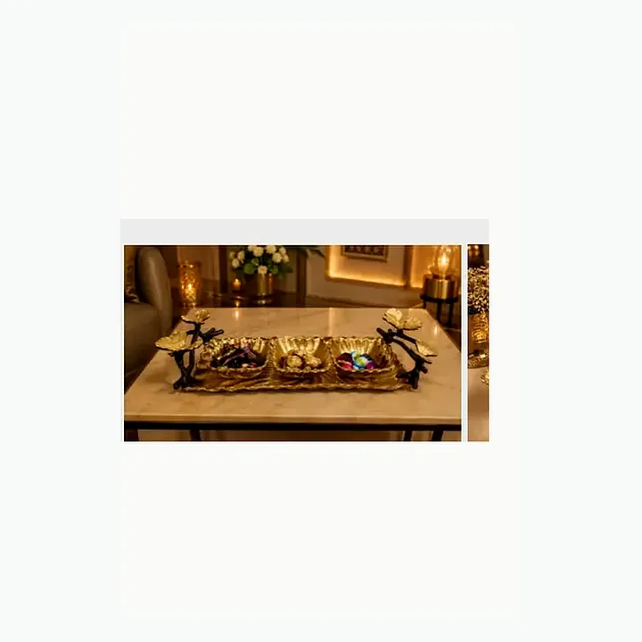 Butterfly serving tray detail