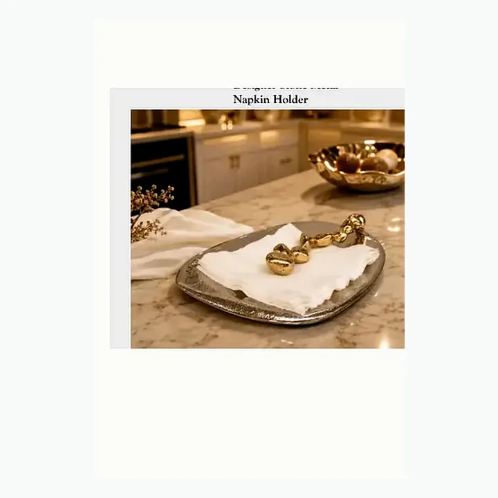 Designer Stone Metal Tray alternate view