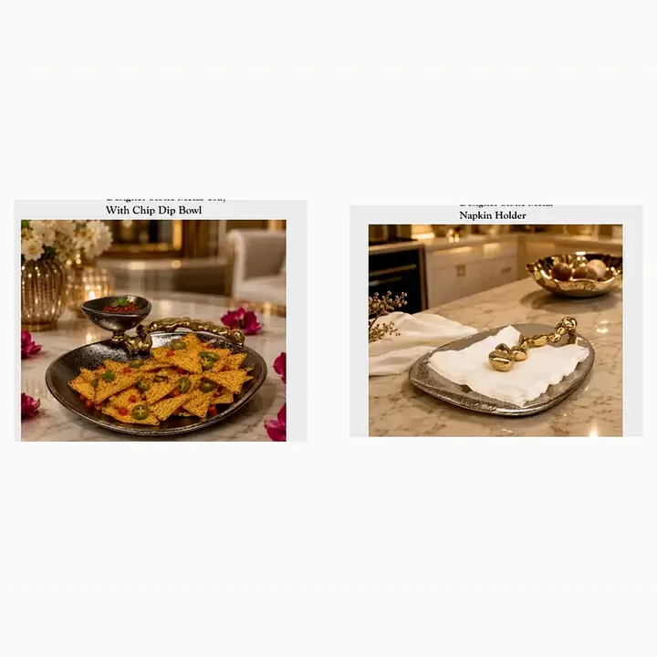 Designer Stone Metal Tray