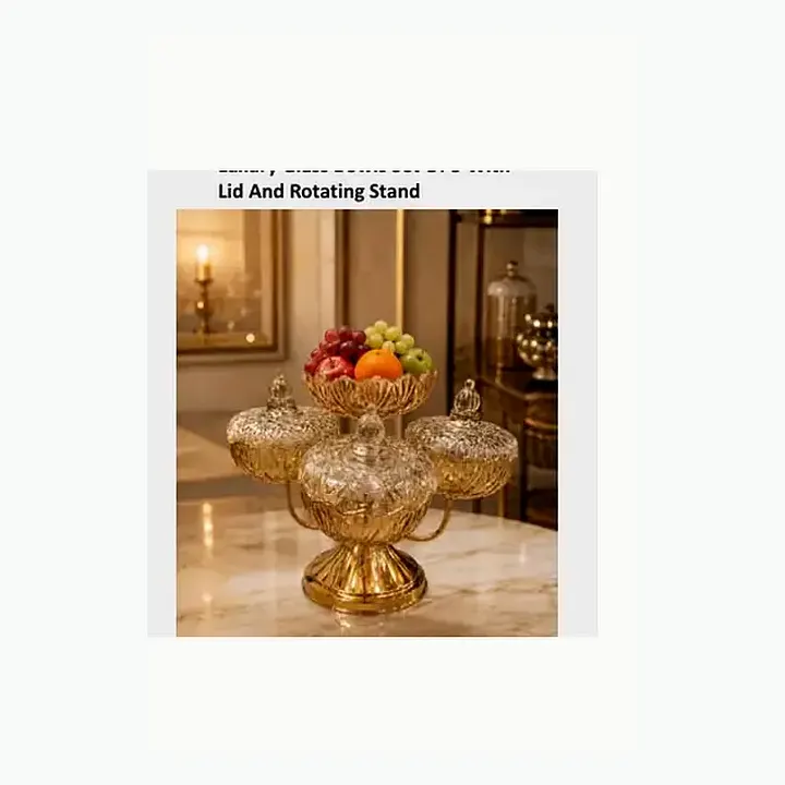 Luxury Glass Bowls Set Of 5 With detail