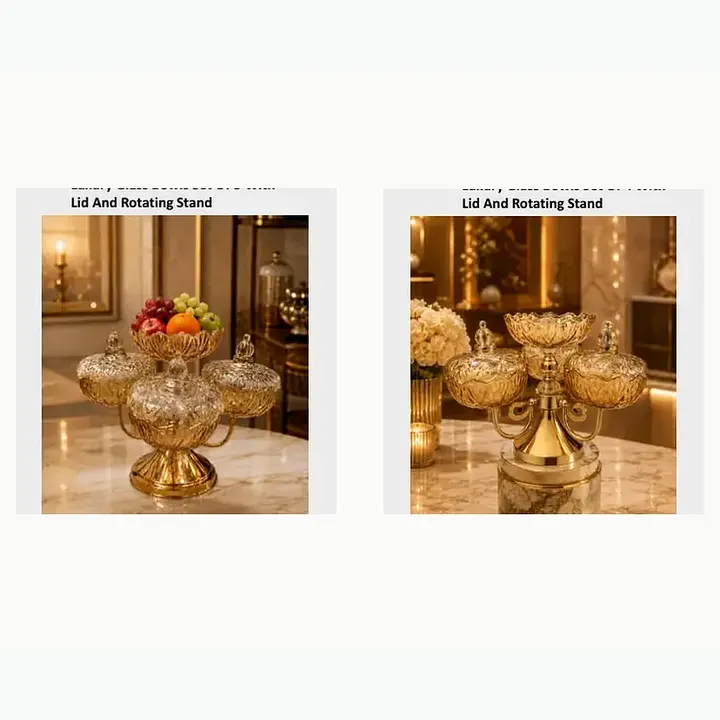 Luxury Glass Bowls Set Of 5 With